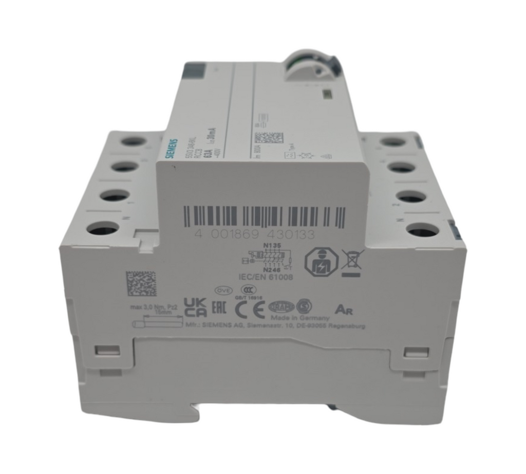 Siemens 5SV Leitungsschutzschalter 4-polig 63A 30mA 70mm Klasse A