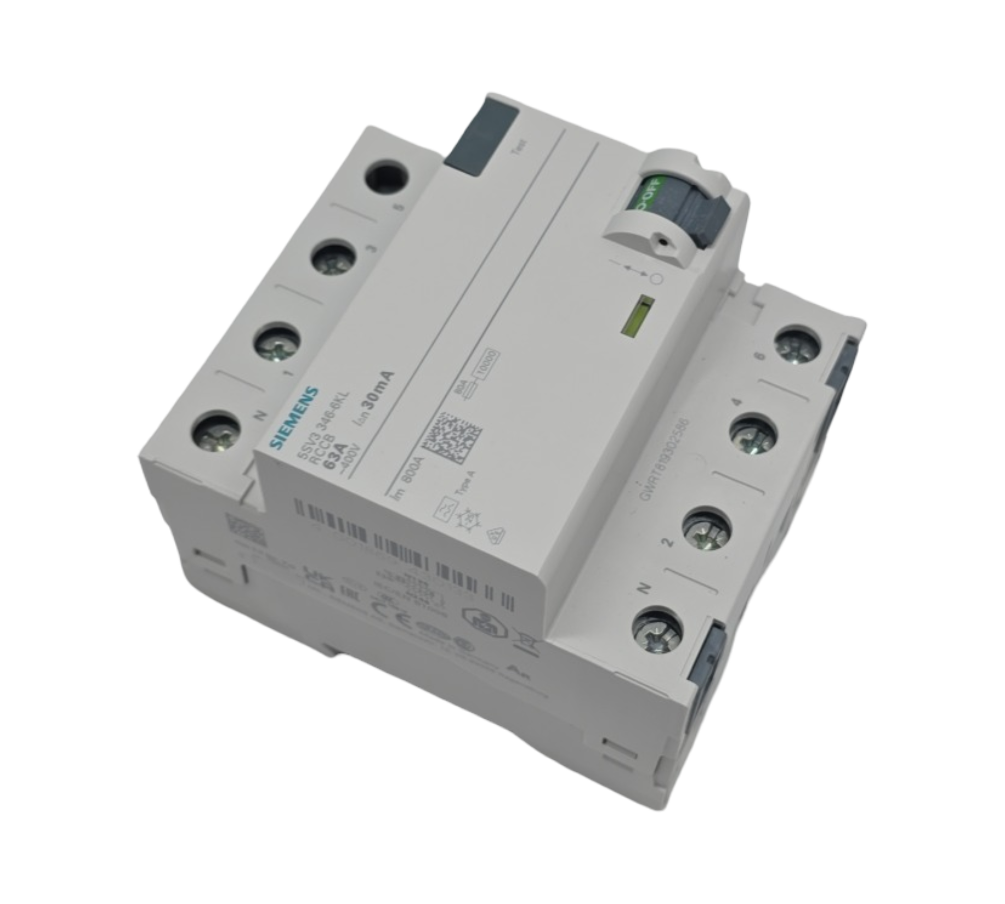 Siemens 5SV Leitungsschutzschalter 4-polig 63A 30mA 70mm Klasse A