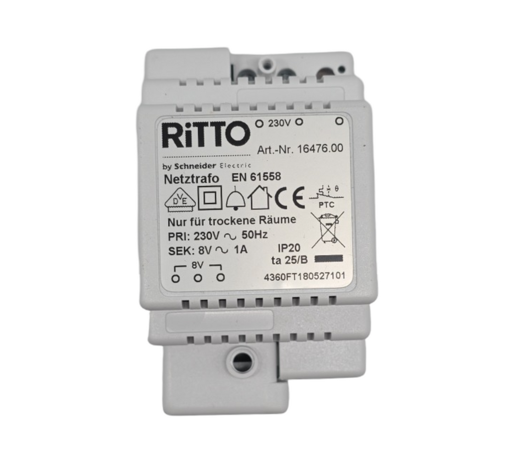 Ritto Netztrafo REG Klingeltransformator 8V 230V AC Artikelnummer 1647600