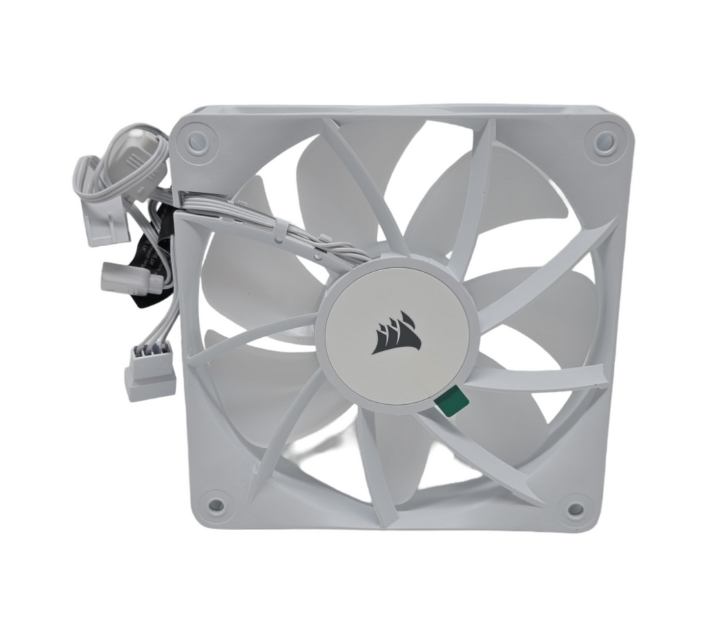 CORSAIR RS120 PWM-Lüfter 120mm ARGB geräuscharm magnetisches Dome-Lager Weiß 3er-Set