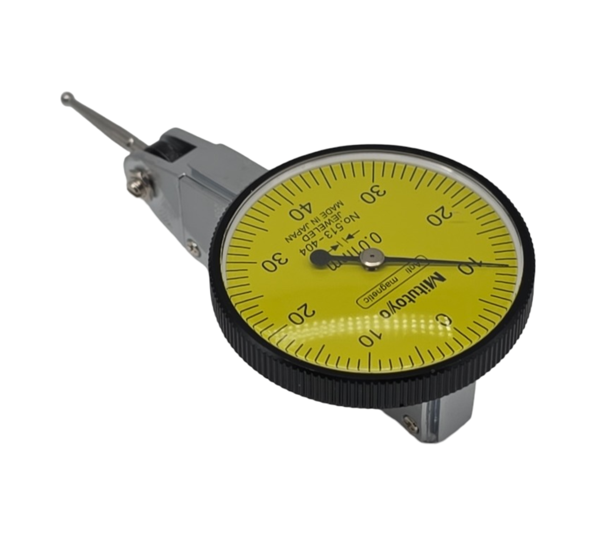 Mitutoyo Horizontalmessuhr mit magnetischer Basis 0,8mm Messbereich 0,01mm Teilung