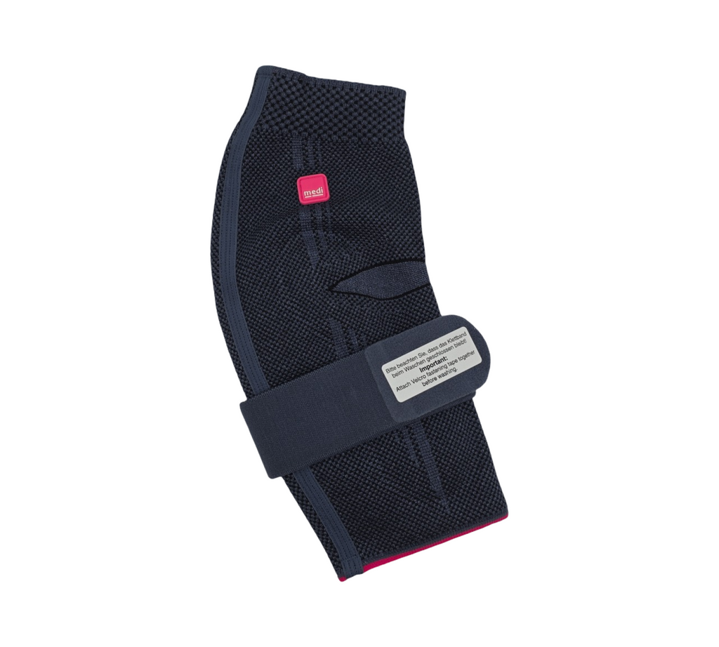 Epicomed Ellenbogenbandage Unisex silber Kompressionsbandage Stabilisierung Tennisarm Golferarm Größe III