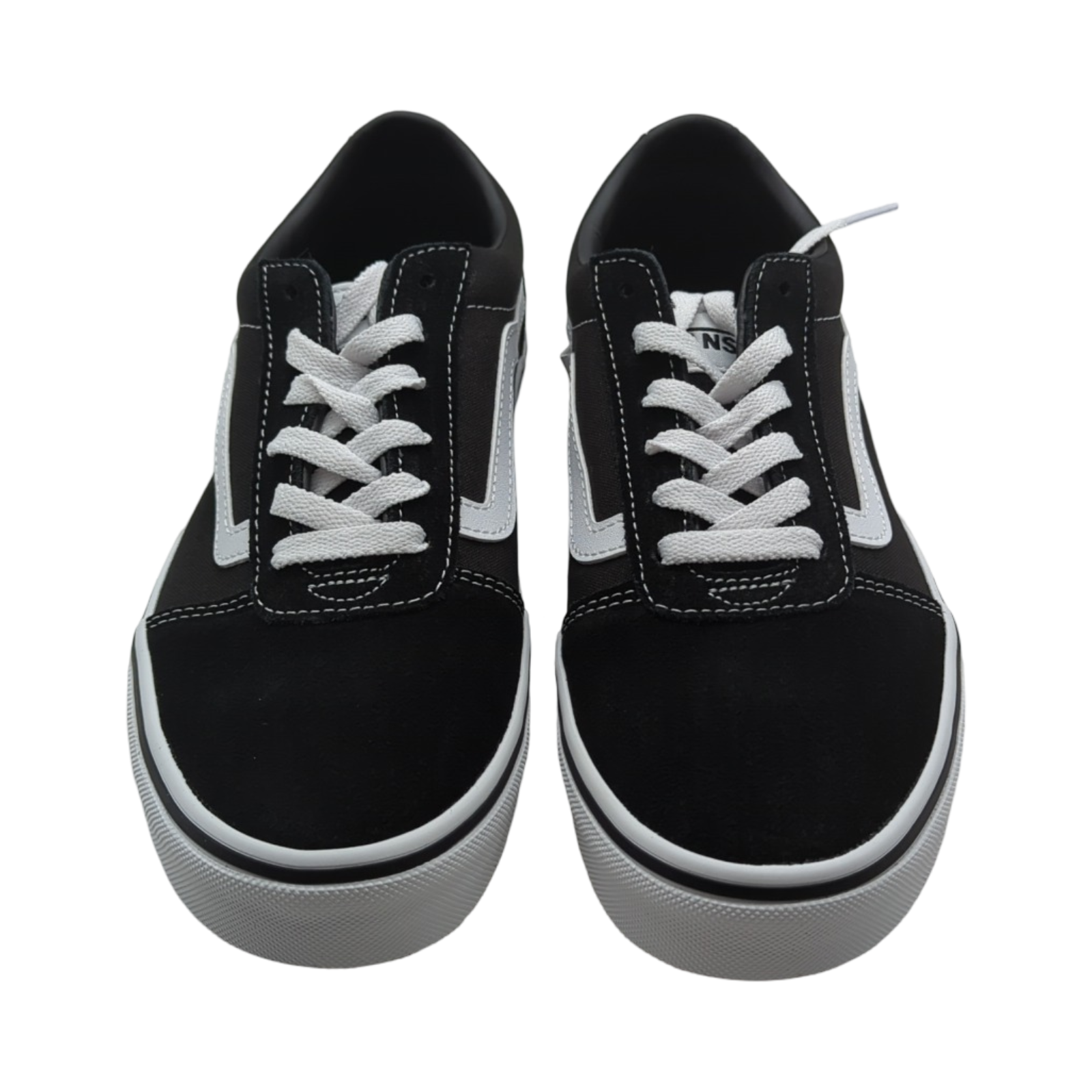 Vans Ward Sneaker Damen Schwarz Weiß Suede Canvas Größe 38.5