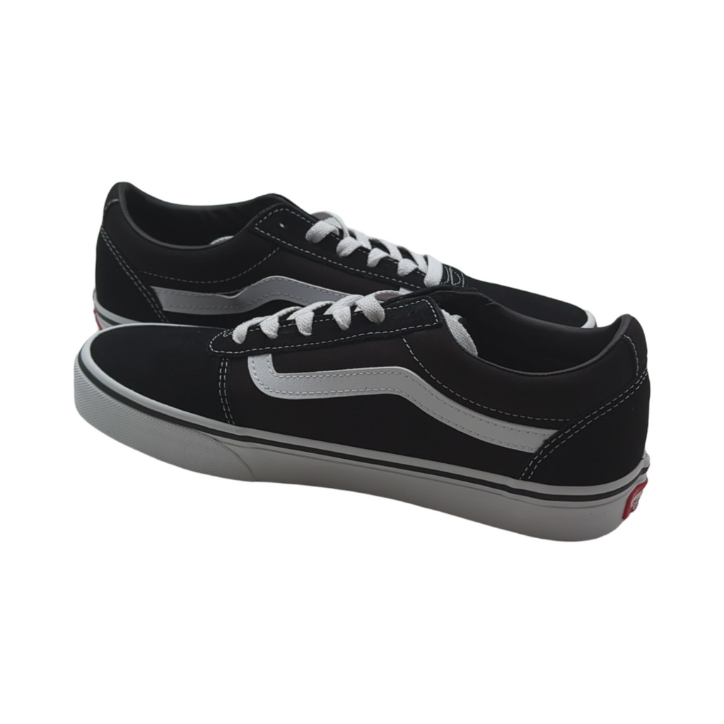 Vans Ward Sneaker Damen Schwarz Weiß Suede Canvas Größe 38.5