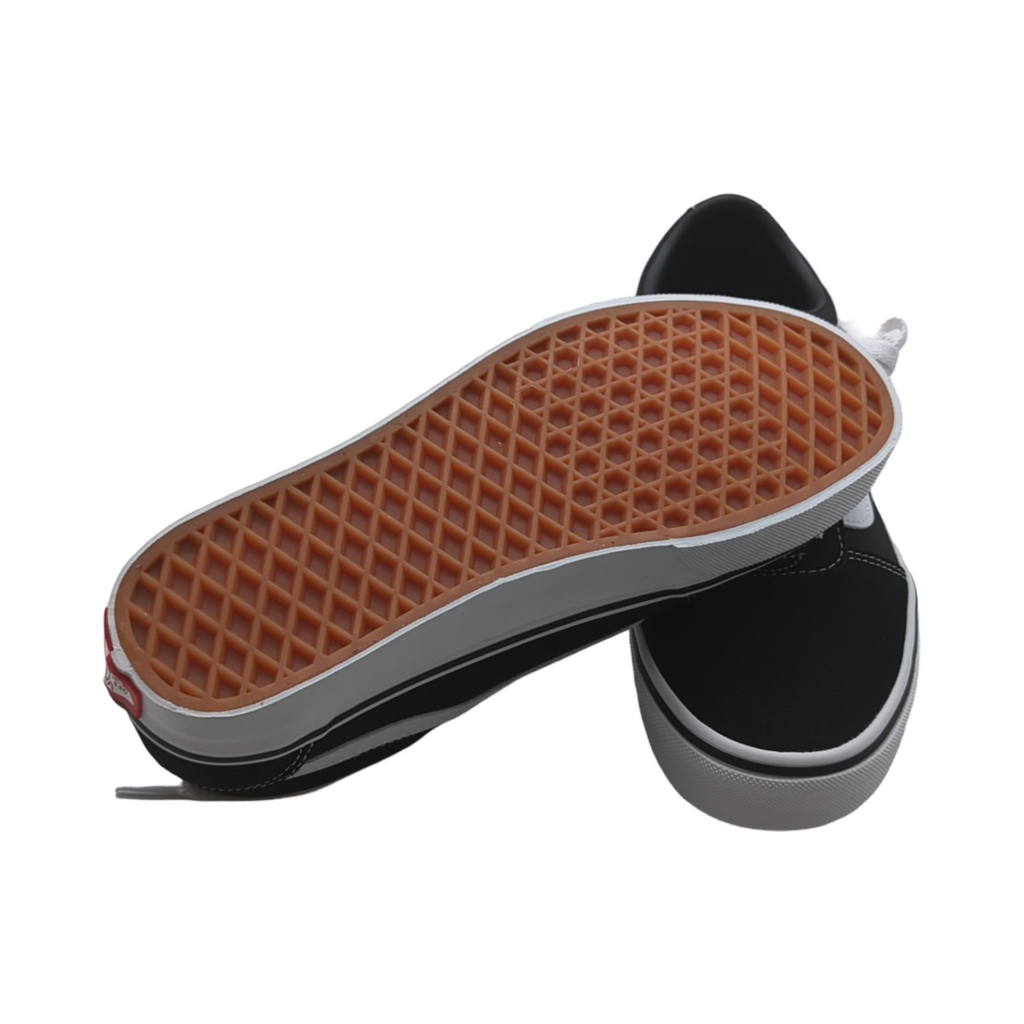 Vans Ward Sneaker Damen Schwarz Weiß Suede Canvas Größe 38.5