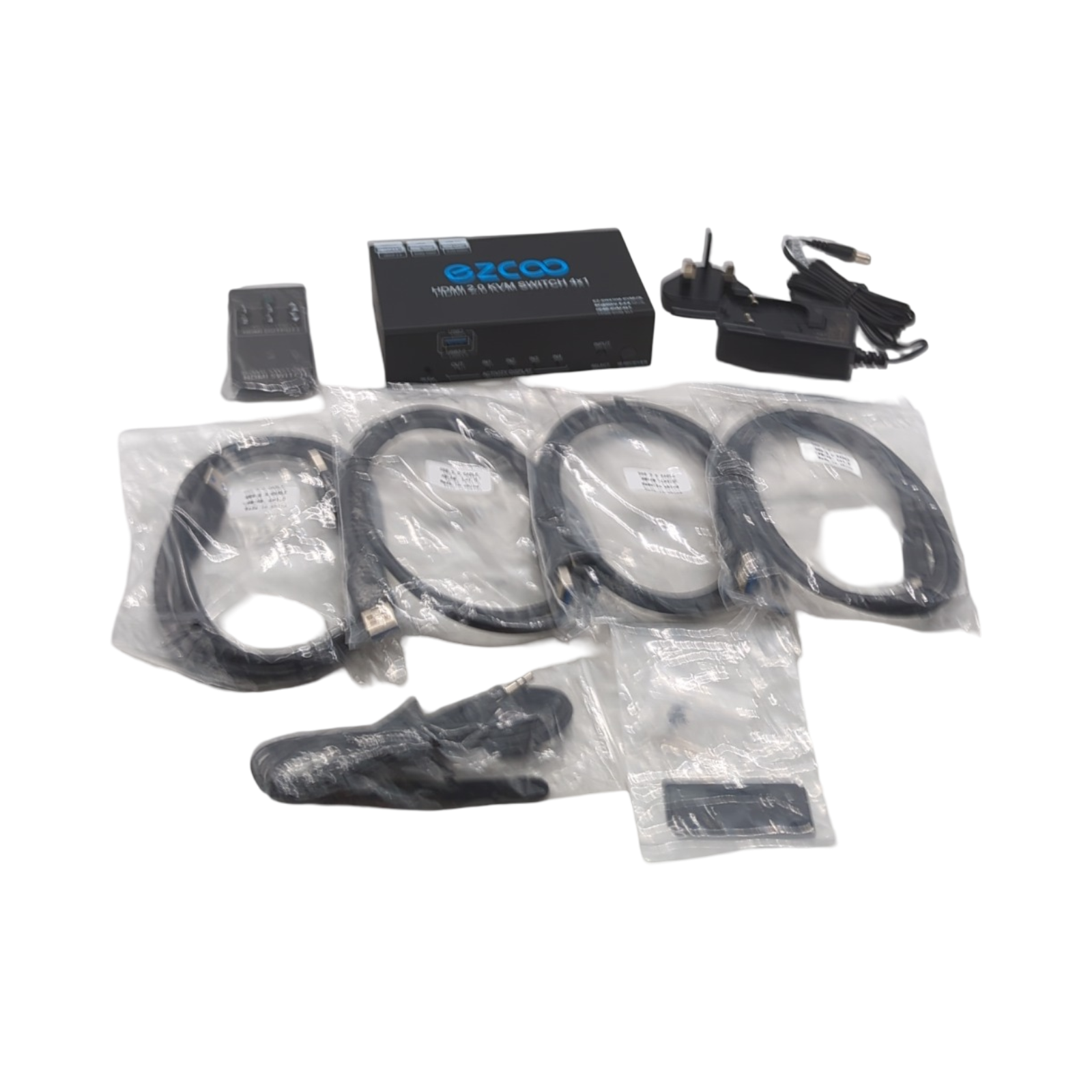 KVM Switch USB 3.0 4-Port mit SPDIF 5.1 Audio-Breakout für PC und Peripherie Geräte