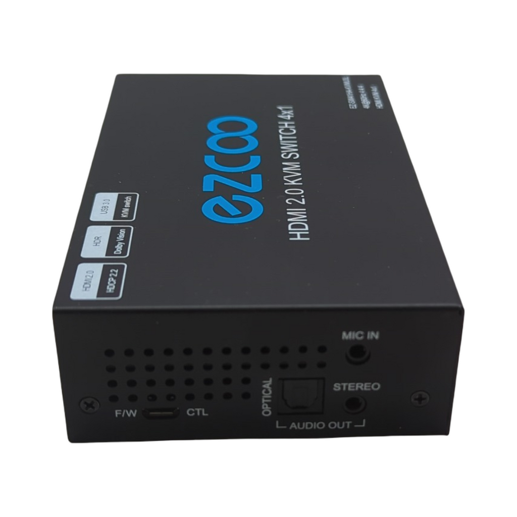 KVM Switch USB 3.0 4-Port mit SPDIF 5.1 Audio-Breakout für PC und Peripherie Geräte