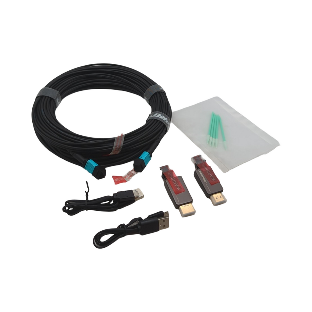 RUIPRO HDMI 2.1 Kabel 8K Ultra High Speed Glasfaser abnehmbarer Stecker armiert 25m
