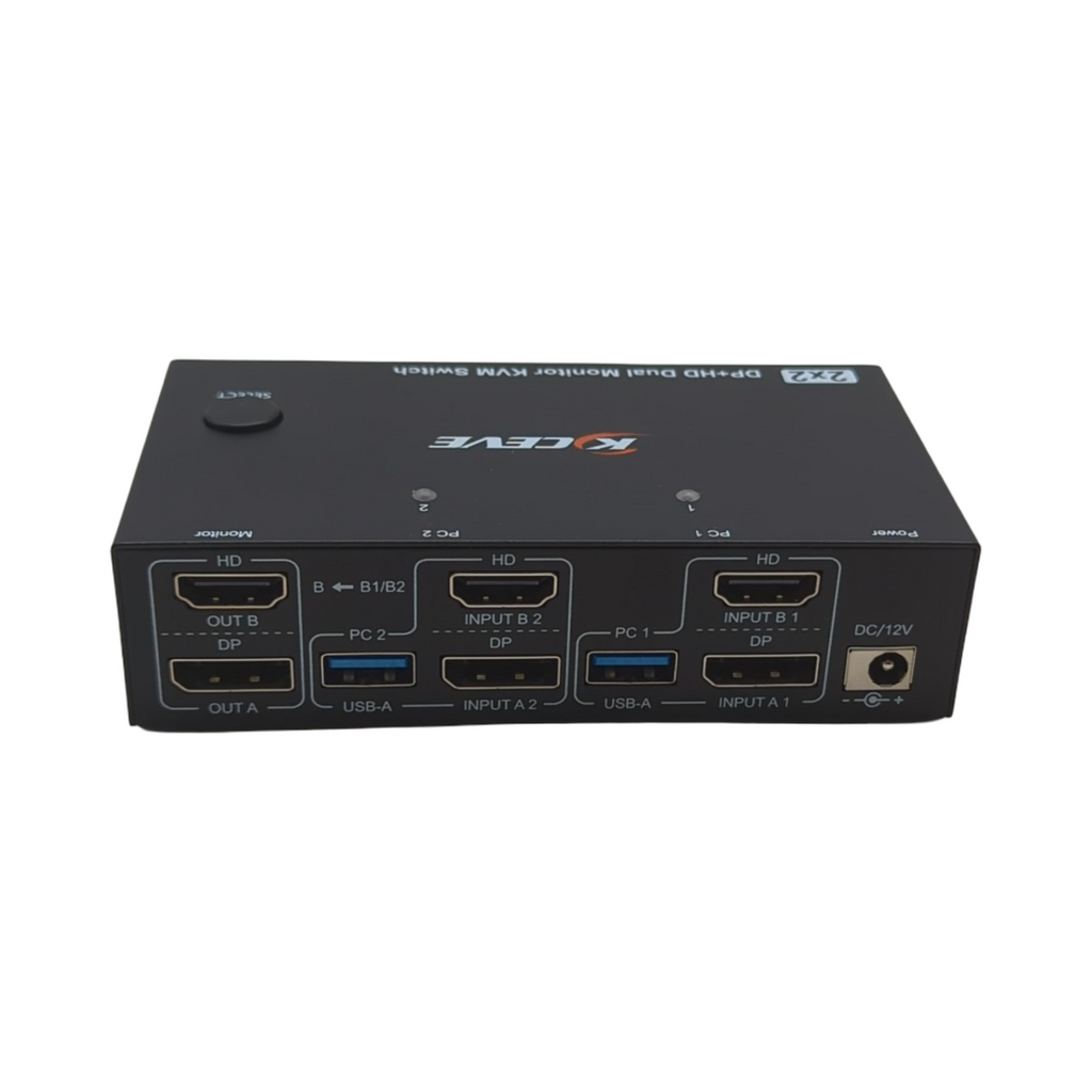 KVM Switch Displayport HDMI USB 3.0 Umschalter für 2 Monitore 2 PCs 8K 4K unterstützt