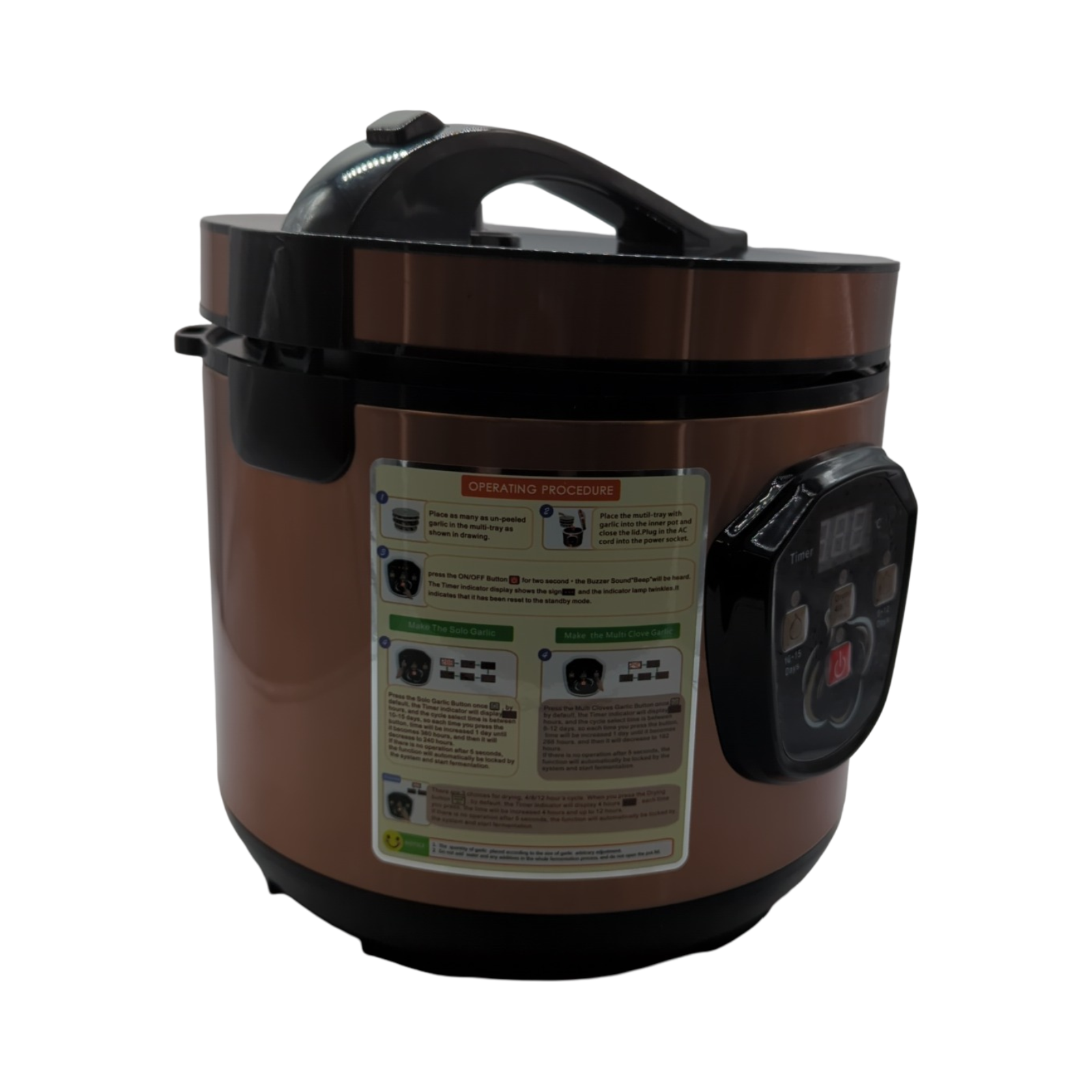 Schwarzer Knoblauch Fermenter 6L Zeiteinstellung 360° Konstanttemperatur Automatische Trocknung Intelligente Steuerung