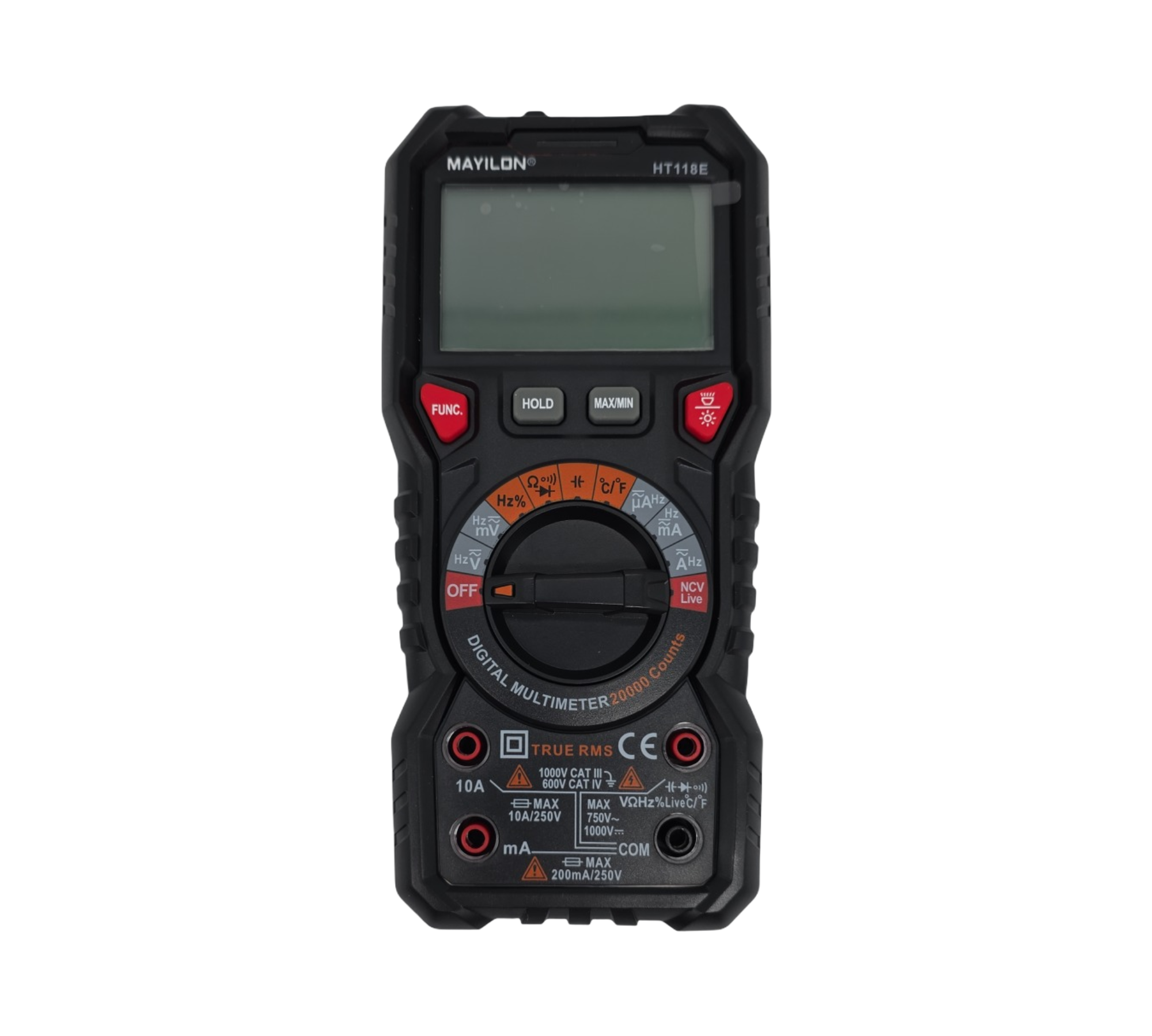 HT118E Multimeter Digital Strommessgerät True RMS mit NCV LIVE-Erkennung AC/DC Spannung Strom Temperatur 20000 Zählt