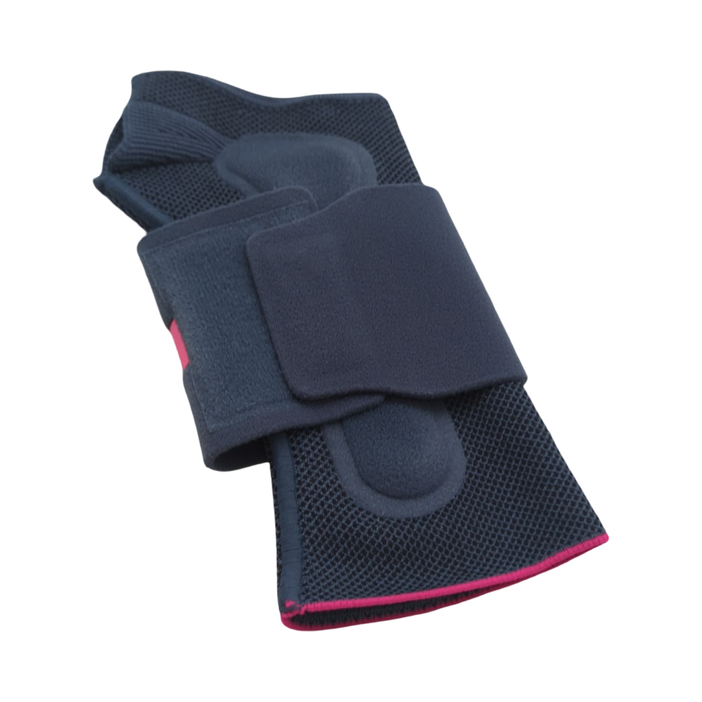 Manumed active Handgelenkbandage links silber Kompressionsbandage zur Stabilisierung Größe II