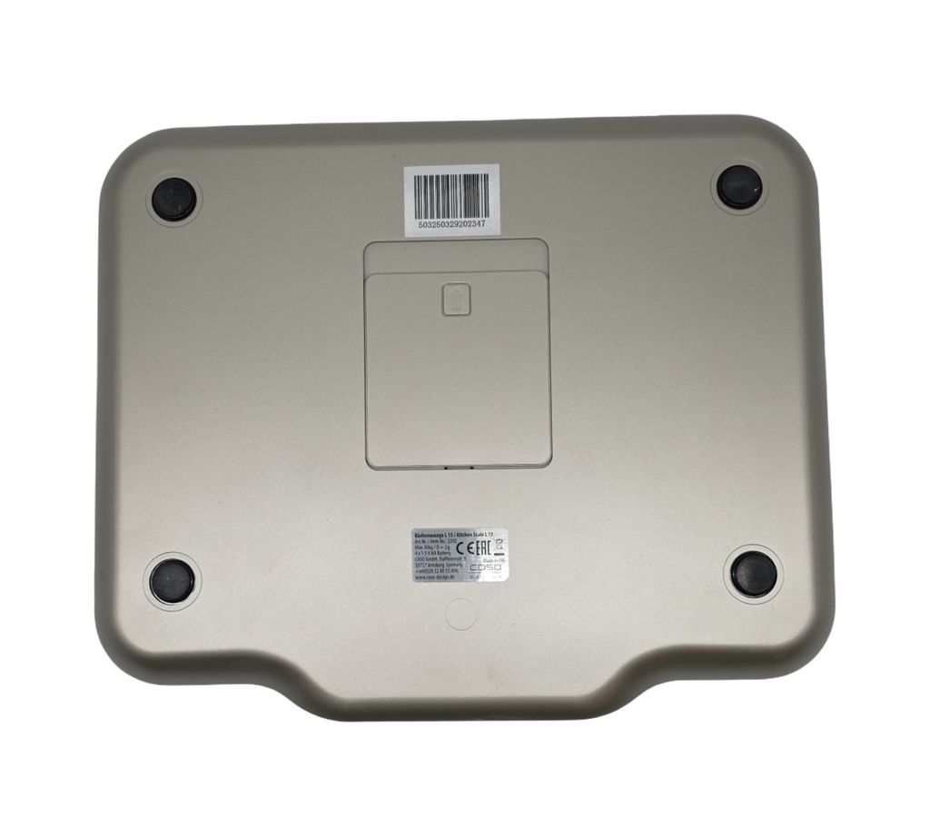 CASO L15 digitale Küchenwaage Edelstahl extra große Wiegefläche 30x22cm bis 15kg