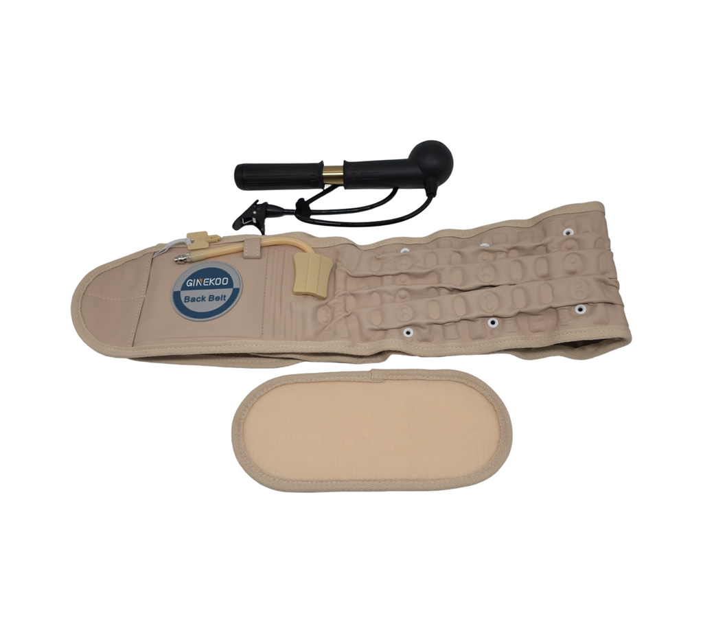GINEKOO Dekompressionsgürtel Rückenstütze Lendenwirbelstütze Schmerzlinderung verstellbar 74-124 cm