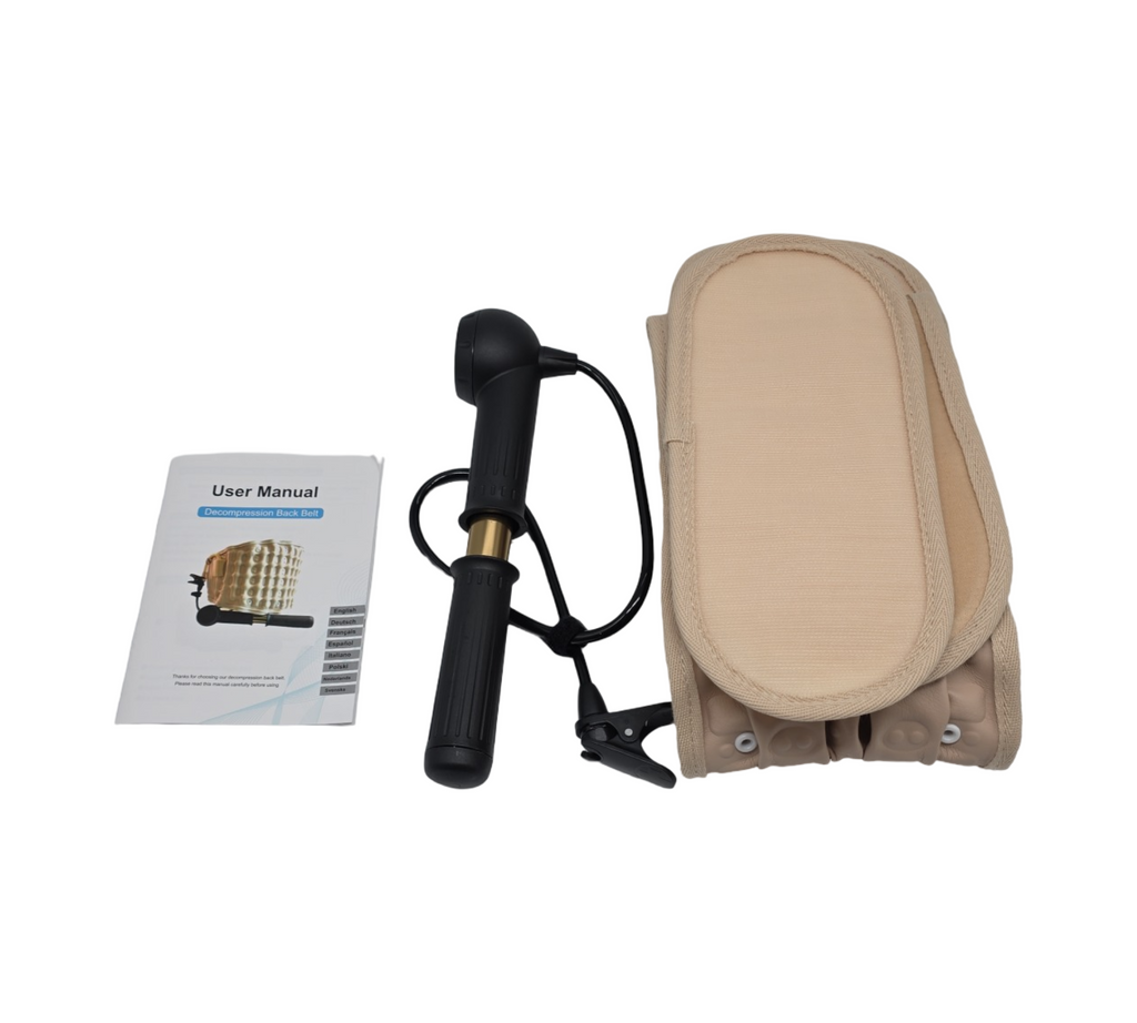 GINEKOO Dekompressionsgürtel Rückenstütze Lendenwirbelstütze Schmerzlinderung verstellbar 74-124 cm