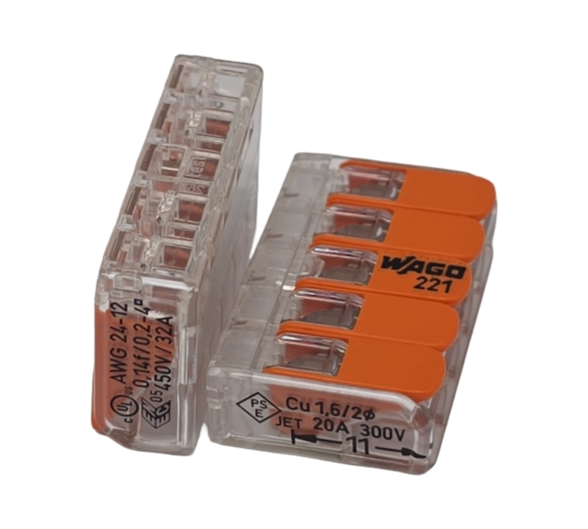 Wago S221 Klemmen Set Koffer 100 Stück 60x2E 30x3E 10x5E