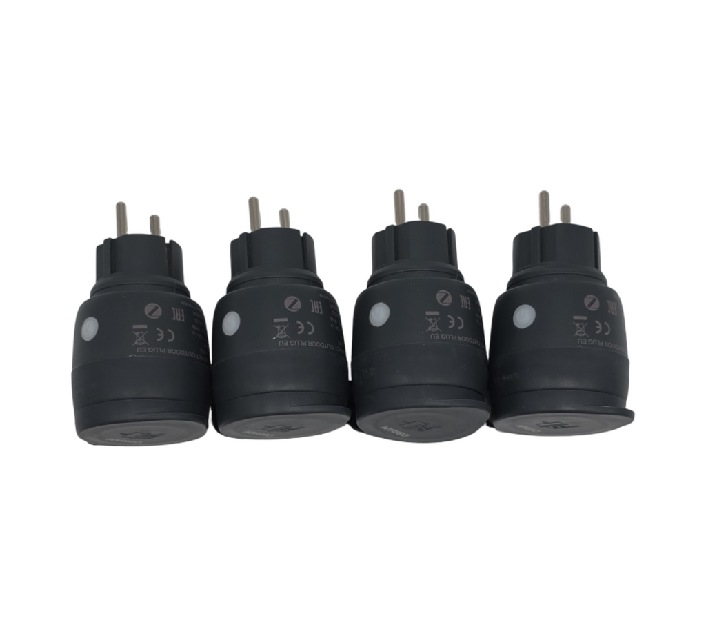 OSRAM SMART+ Zigbee Outdoor-Steckdose 4er Pack mit Energieverbrauchskontrolle IP44 PP