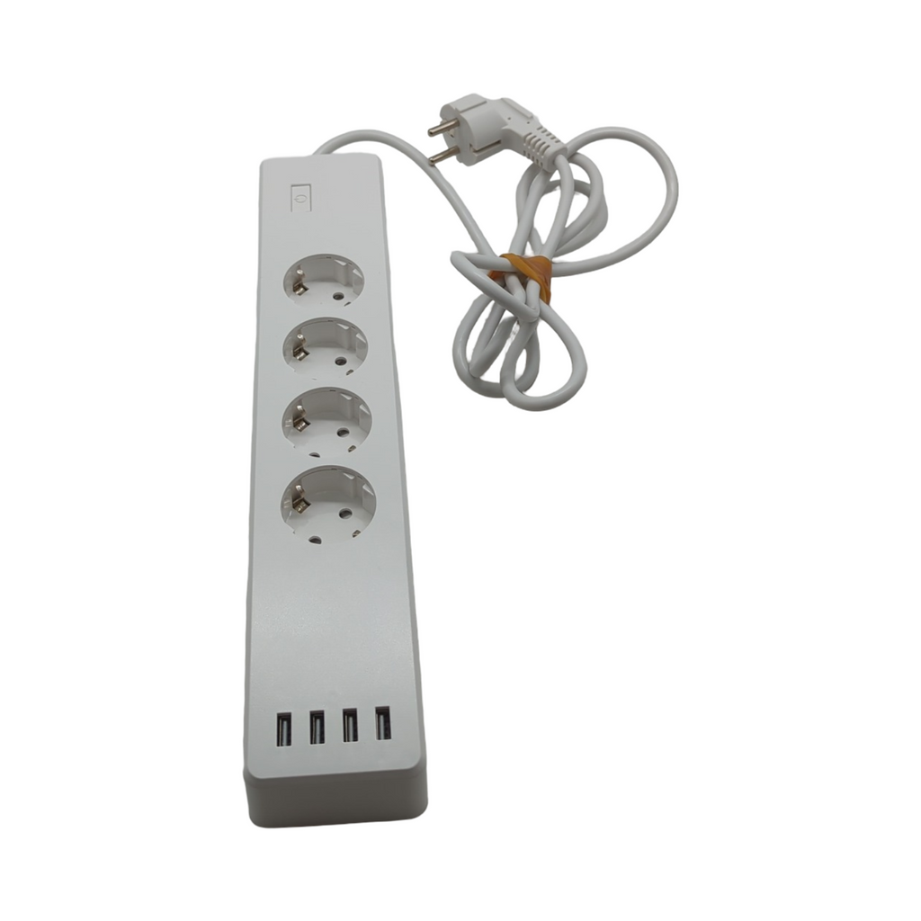 WLAN Steckdosenleiste 4-fach einzeln schaltbar mit Überlastschutz und 4 USB-Ports