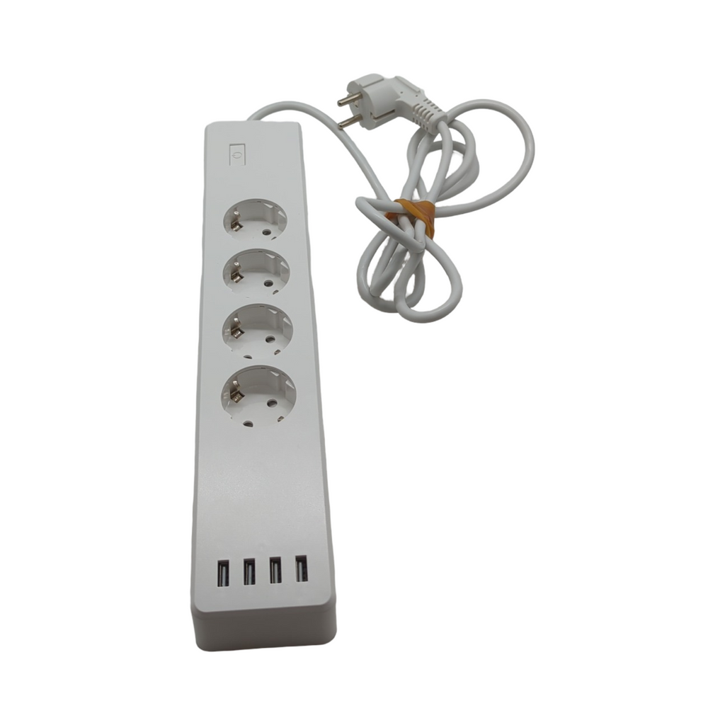 WLAN Steckdosenleiste 4-fach einzeln schaltbar mit Überlastschutz und 4 USB-Ports
