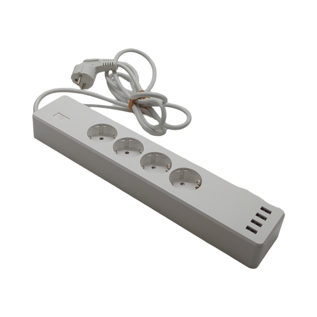 WLAN Steckdosenleiste 4-fach einzeln schaltbar mit Überlastschutz und 4 USB-Ports