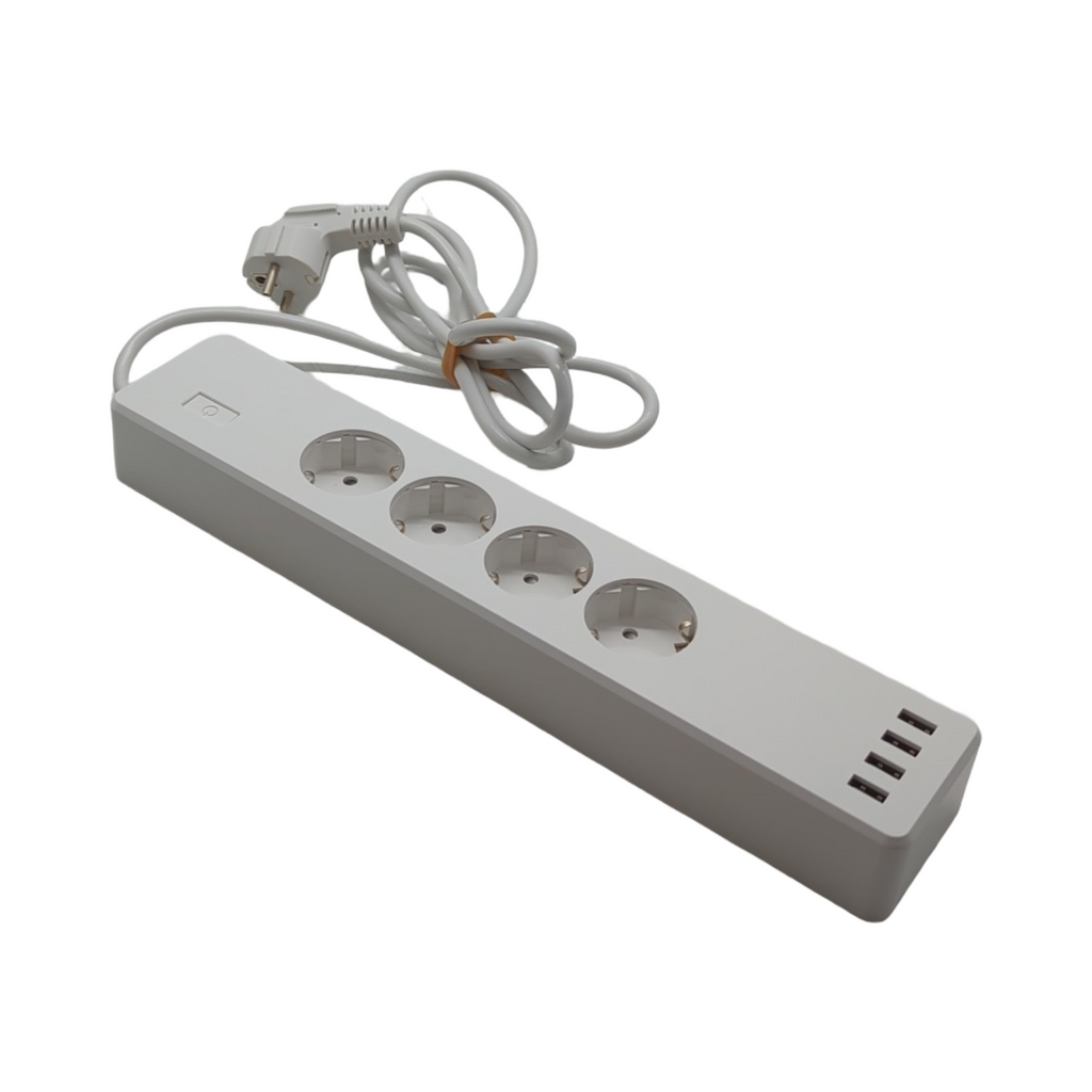 WLAN Steckdosenleiste 4-fach einzeln schaltbar mit Überlastschutz und 4 USB-Ports