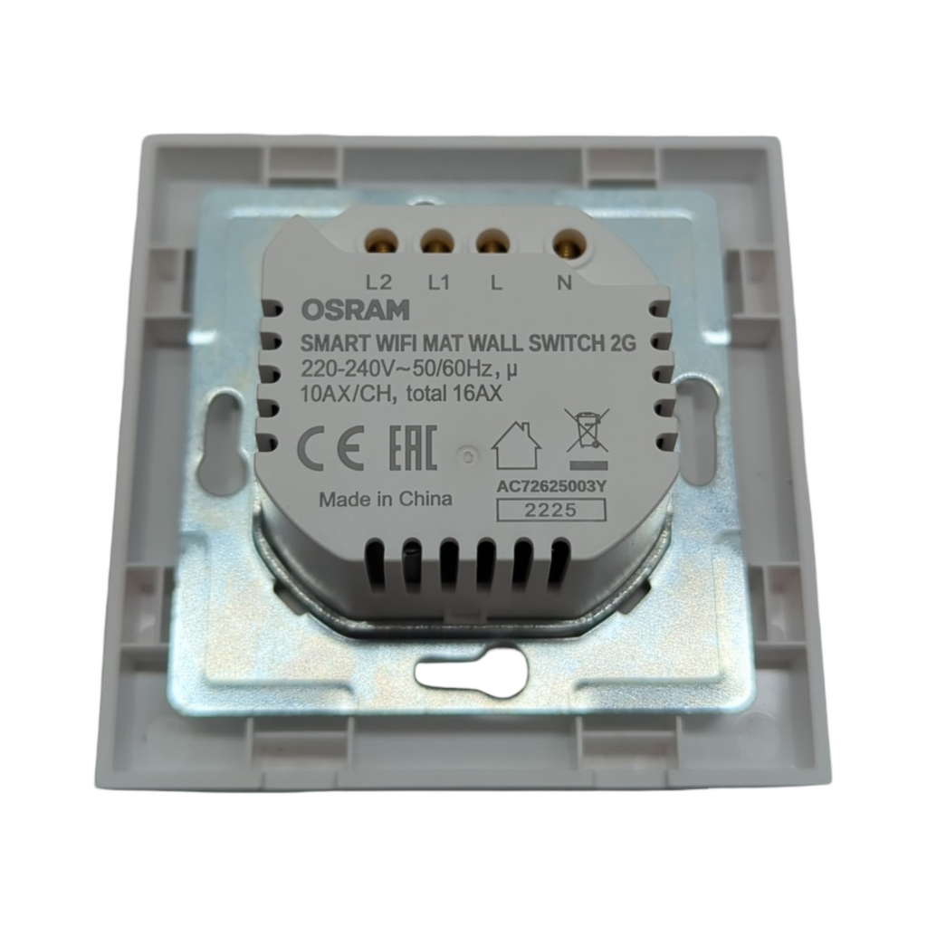 OSRAM SMART+ WiFi Matter Wandschalter 2 Kanal Unterputz Relais Schalter weiß 16AX IP20 27mm