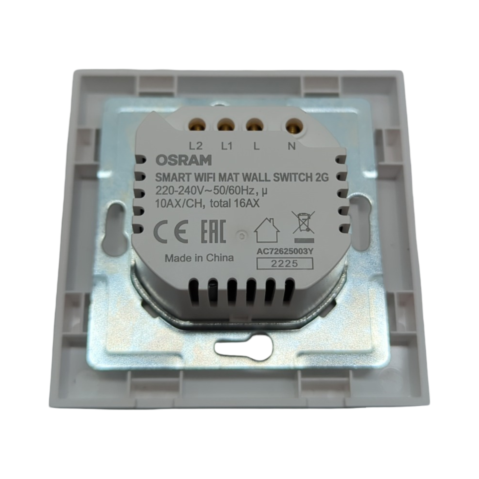 OSRAM SMART+ WiFi Matter Wandschalter 2 Kanal Unterputz Relais Schalter weiß 16AX IP20 27mm