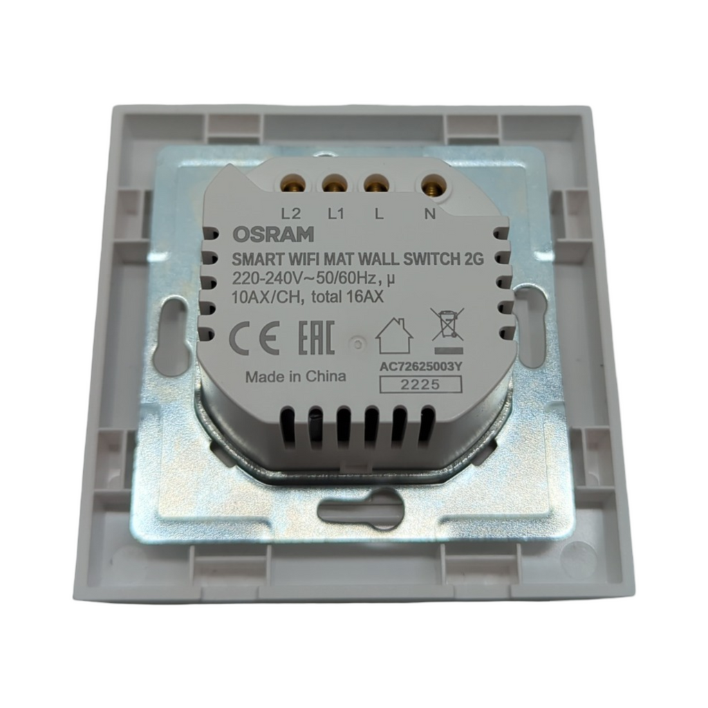 OSRAM SMART+ WiFi Matter Wandschalter 2 Kanal Unterputz Relais Schalter weiß 16AX IP20 27mm