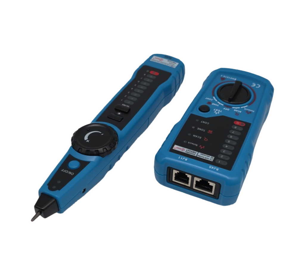 FWT11 Kabel Tester RJ45 RJ11 Netzwerk Testgerät LAN Leitungsfinder PoE Test für Netzwerkkabel Telefonleitung