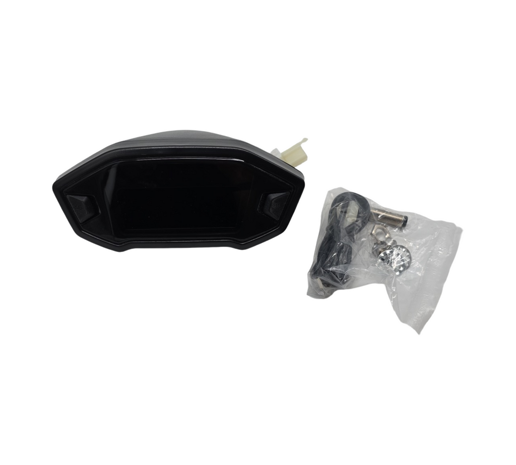 Geloo Motorrad Tachometer 12000 U/min Universal Wasserdicht mit Halterung Hintergrundbeleuchtung Kilometerzähler
