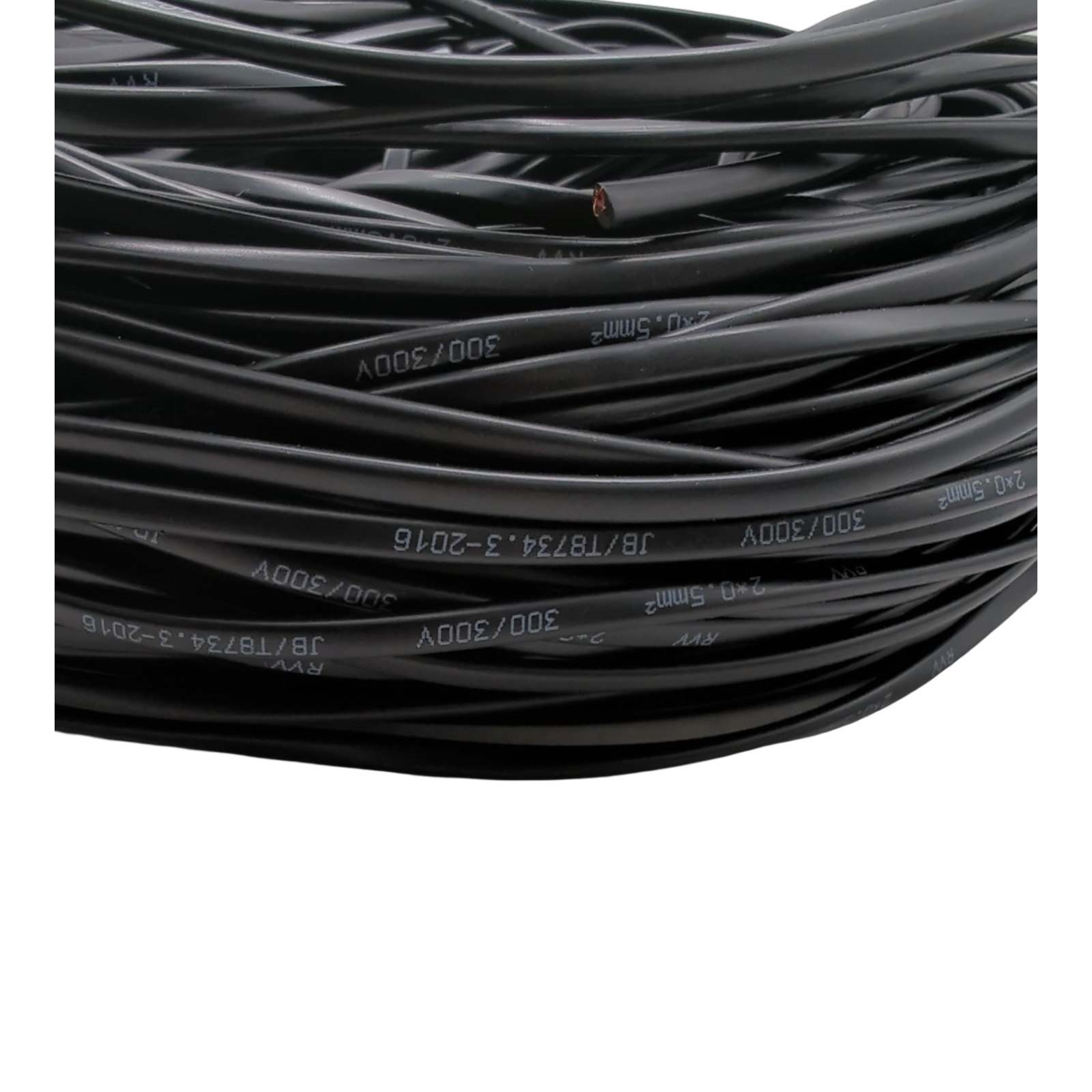 AOHEWEI Cavo Piatto Doppio 2x0.5mm² Elektrokabel Kupfer 2-adrig 5V-60V 50 Meter