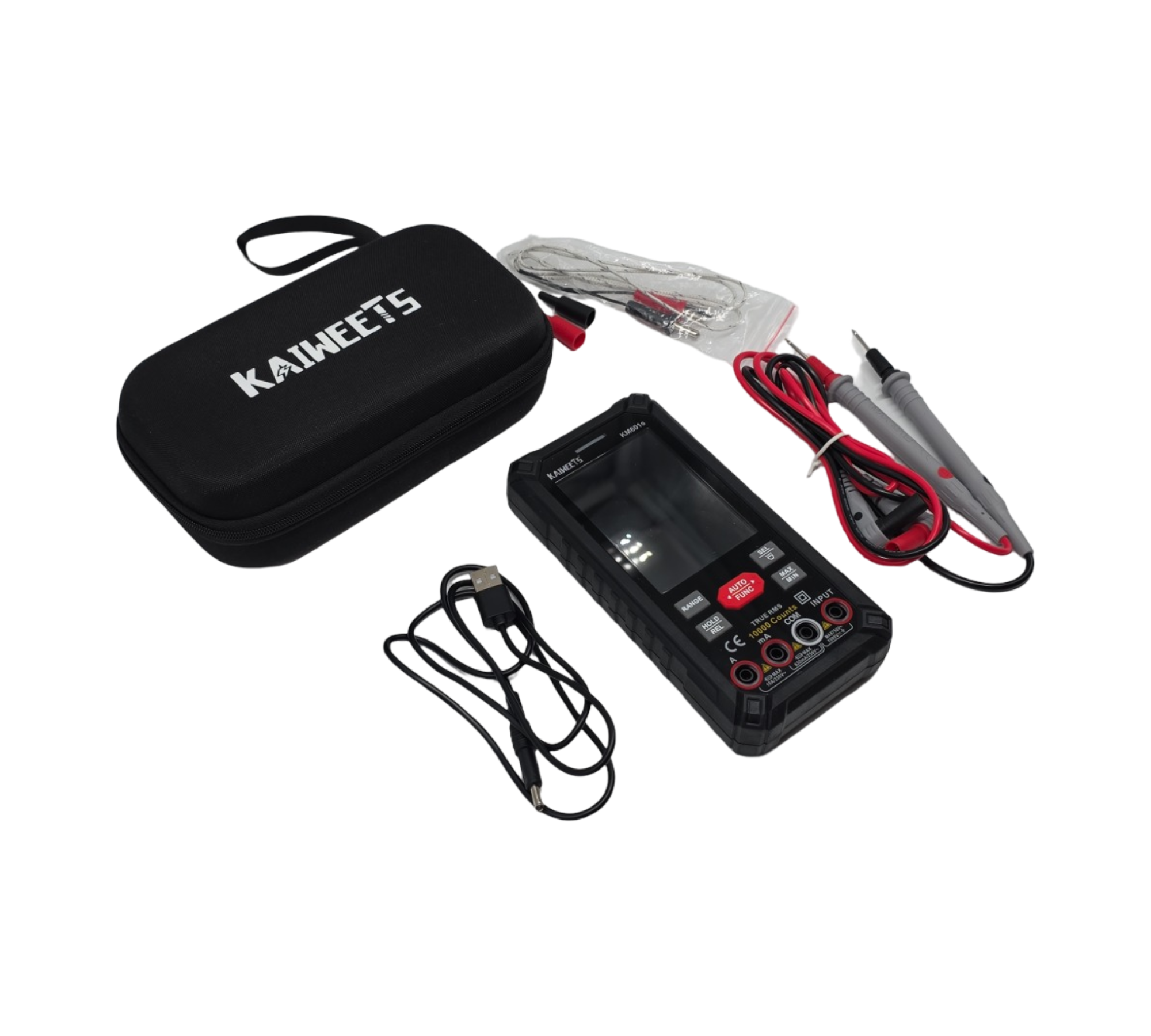 KAIWEETS Multimeter Digitalmultimeter 10000 Zählungen True RMS Auto-Range wiederaufladbar