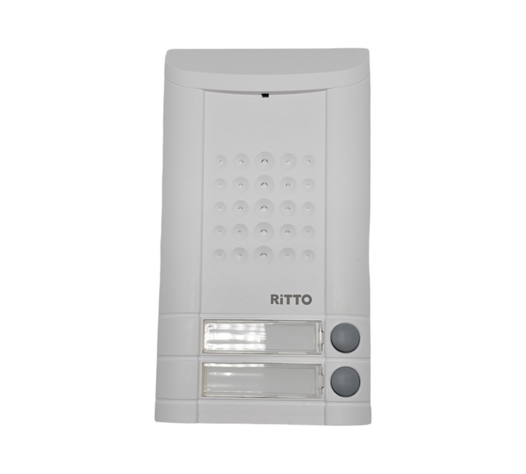 Schneider Ritto Minivox Türstation Audio Gegensprechanlage mit Beleuchtung und Klingeltasten Ersatzteil für 2-Familienhaus