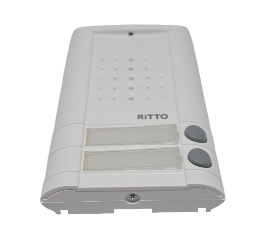Schneider Ritto Minivox Türstation Audio Gegensprechanlage mit Beleuchtung und Klingeltasten Ersatzteil für 2-Familienhaus