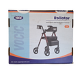 VOCIC Rollator faltbar leicht schmal klappbar für Senioren mit Sitz 20cm Reifen All Gelände