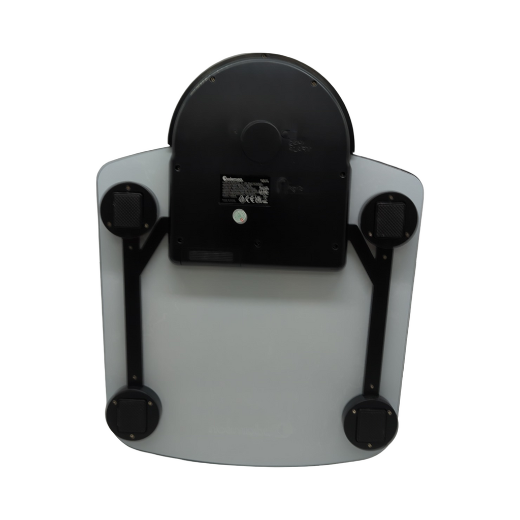 Adamson Hybrid Körperwaage 2-in-1 digital analog bis 180 kg dickes Hartglas extra große Anzeige