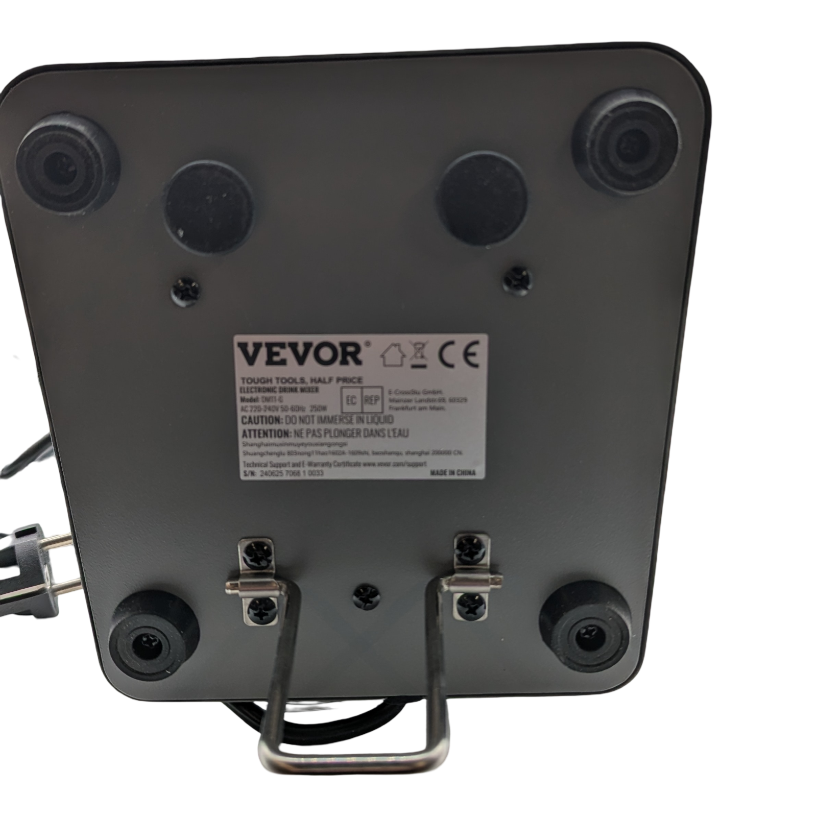 VEVOR Pro Drink Mixer Getränkemixer 250W Einkopf 3-Stufen 15000-21000 U/min Edelstahlbecher