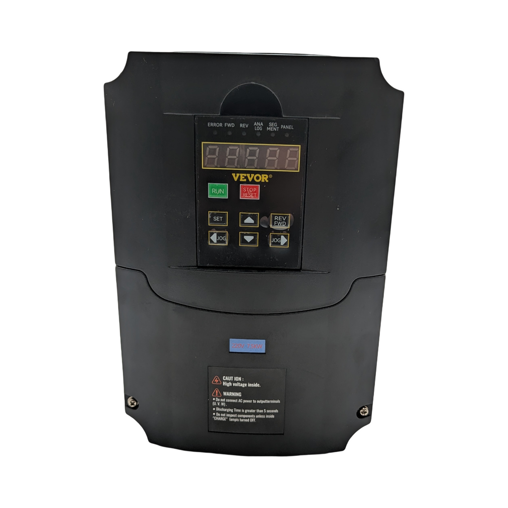 VEVOR Frequenzumrichter VFD 10 PS 7,5 kW 35A 1-3 phasig 220V Eingang zu 3-phasig 220V Ausgang 40-60Hz zu 0-400Hz