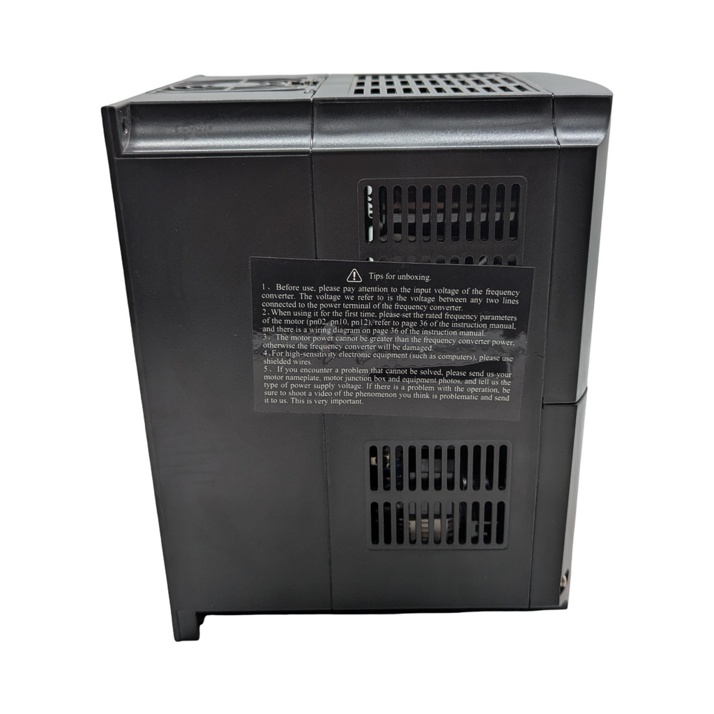 VEVOR Frequenzumrichter VFD 10 PS 7,5 kW 35A 1-3 phasig 220V Eingang zu 3-phasig 220V Ausgang 40-60Hz zu 0-400Hz