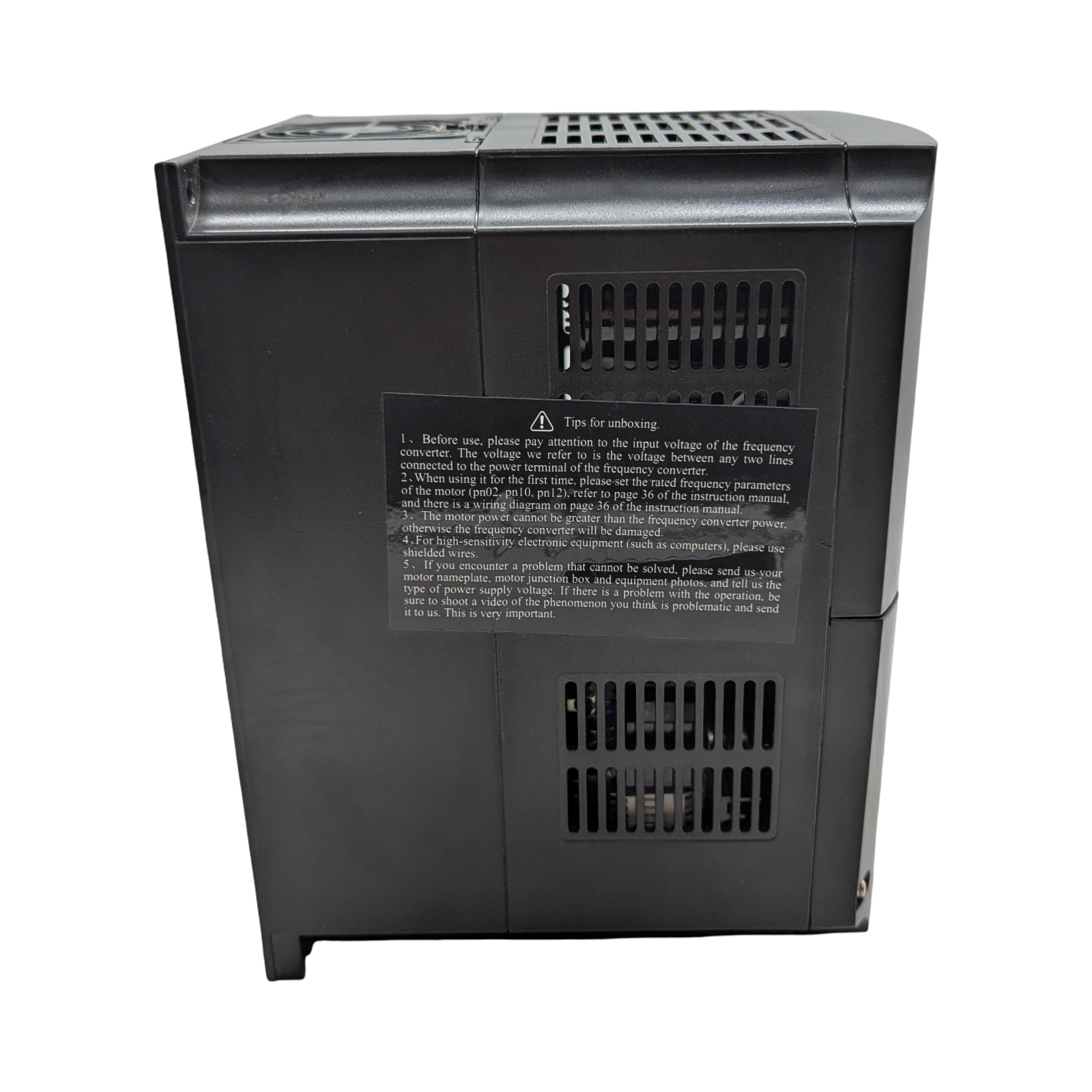 VEVOR Frequenzumrichter VFD 10 PS 7,5 kW 35A 1-3 phasig 220V Eingang zu 3-phasig 220V Ausgang 40-60Hz zu 0-400Hz