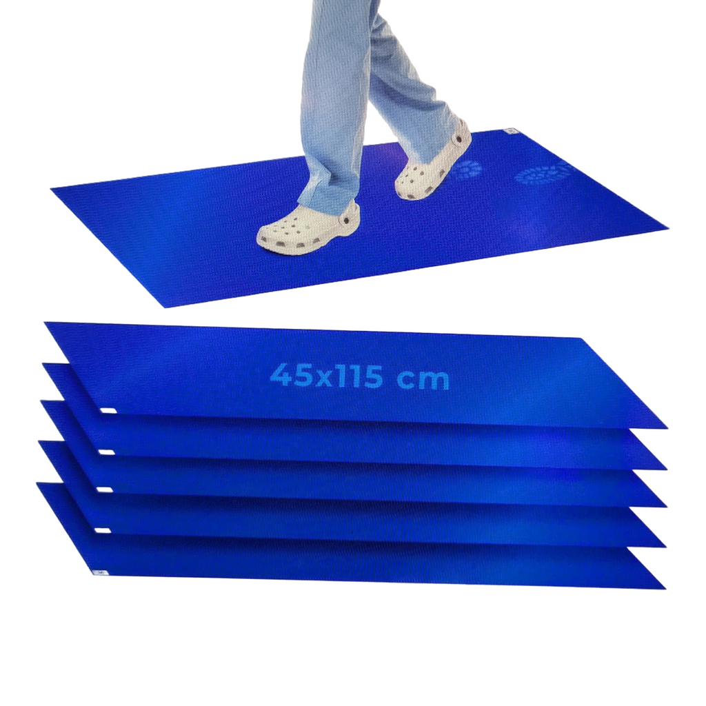 AIESI HOSPIMAT Dekontaminierungsmatte abnehmbar 30 Schichten bakteri-zid Blau 45x115 cm