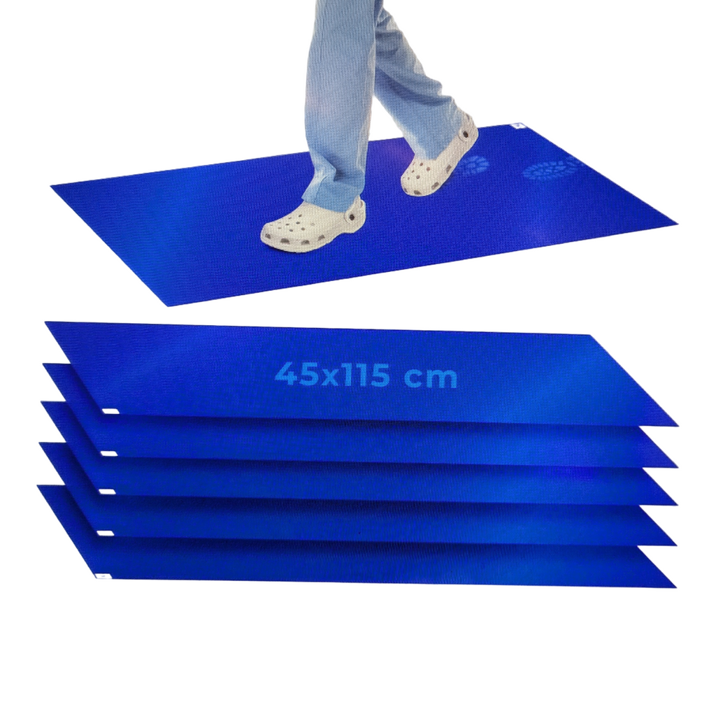 AIESI HOSPIMAT Dekontaminierungsmatte abnehmbar 30 Schichten bakteri-zid Blau 45x115 cm