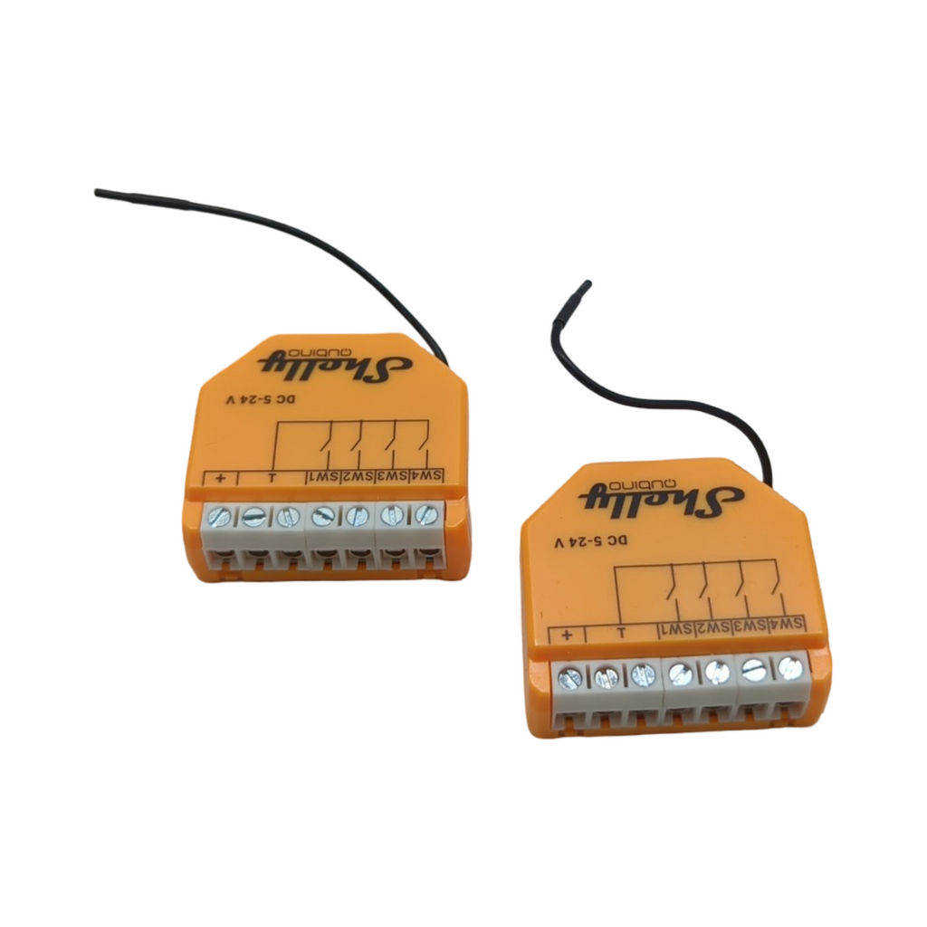 Shelly Qubino Wave i4 DC Z-Wave 800 Series 4-Digital-Eingangssteuerung 2er Pack geringer Stromverbrauch