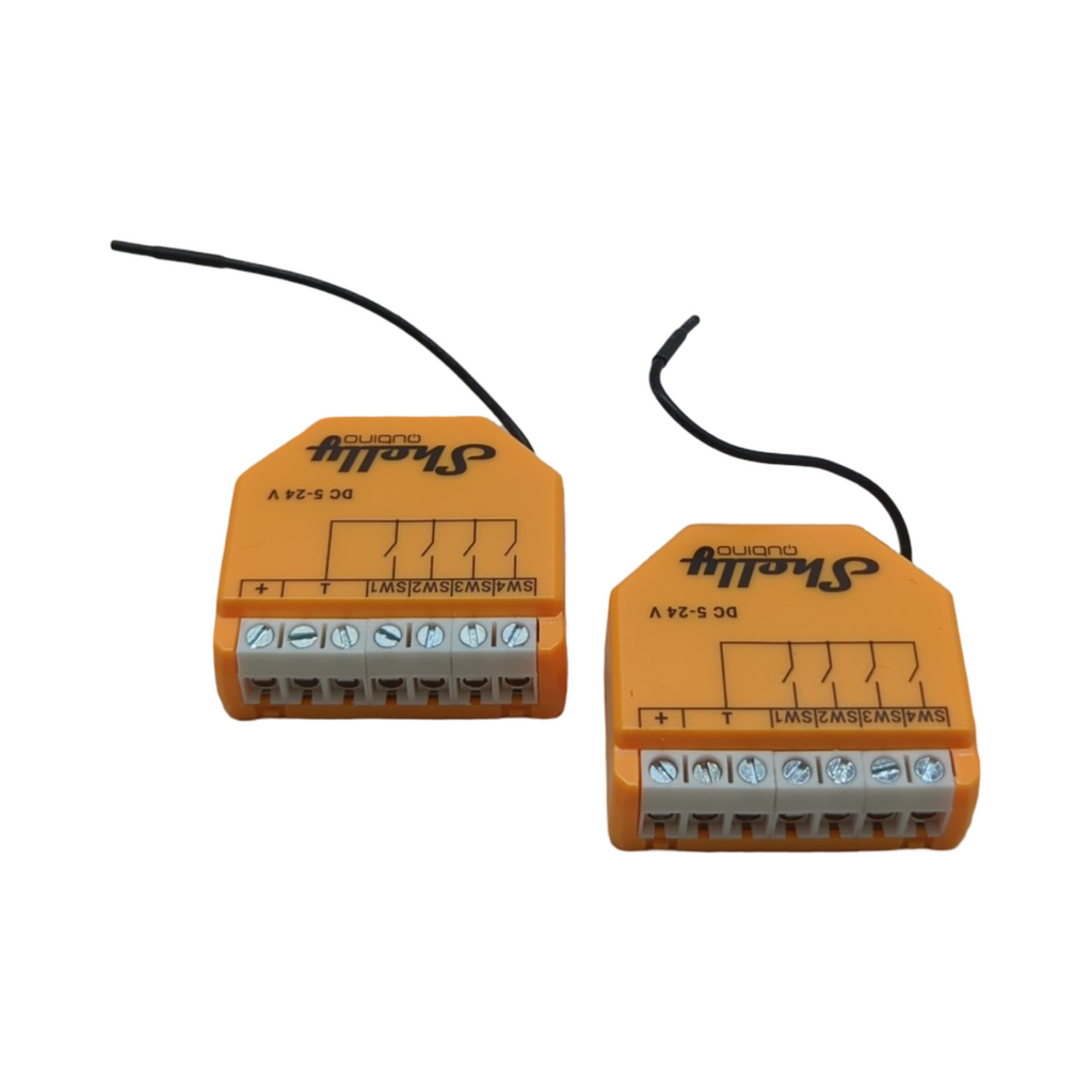 Shelly Qubino Wave i4 DC Z-Wave 800 Series 4-Digital-Eingangssteuerung 2er Pack geringer Stromverbrauch