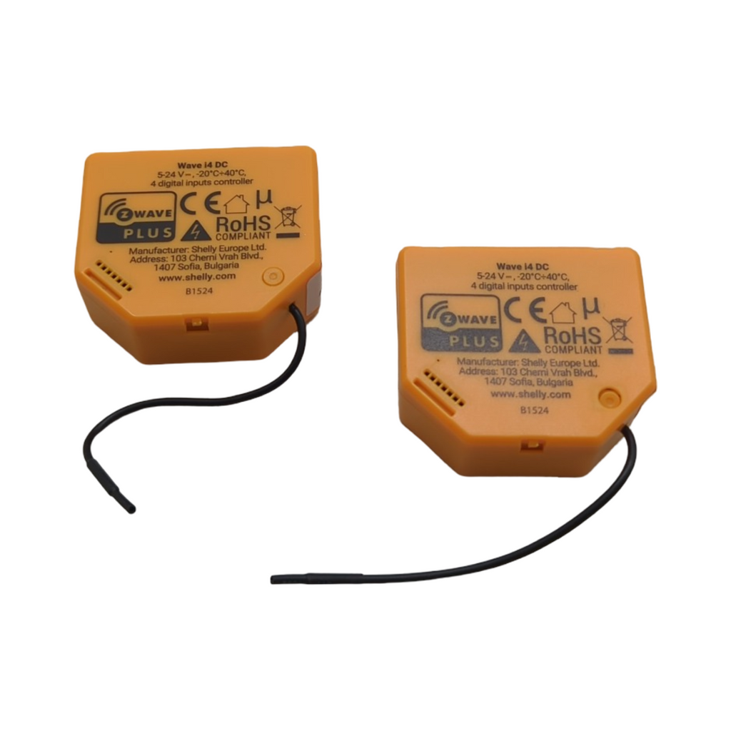 Shelly Qubino Wave i4 DC Z-Wave 800 Series 4-Digital-Eingangssteuerung 2er Pack geringer Stromverbrauch