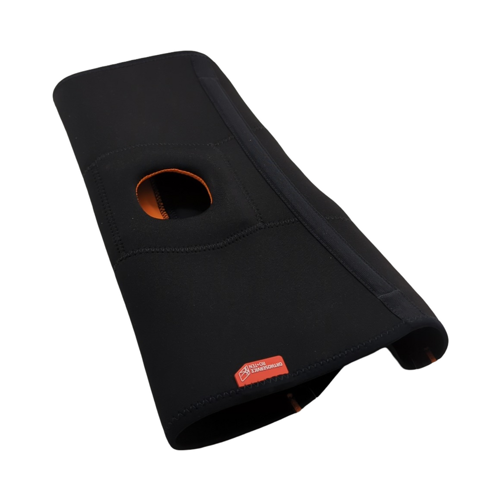 MG1004 Airx Ginocchiera Tubolare mit Gelenkschienen und Patellastabilisator schwarz Größe L