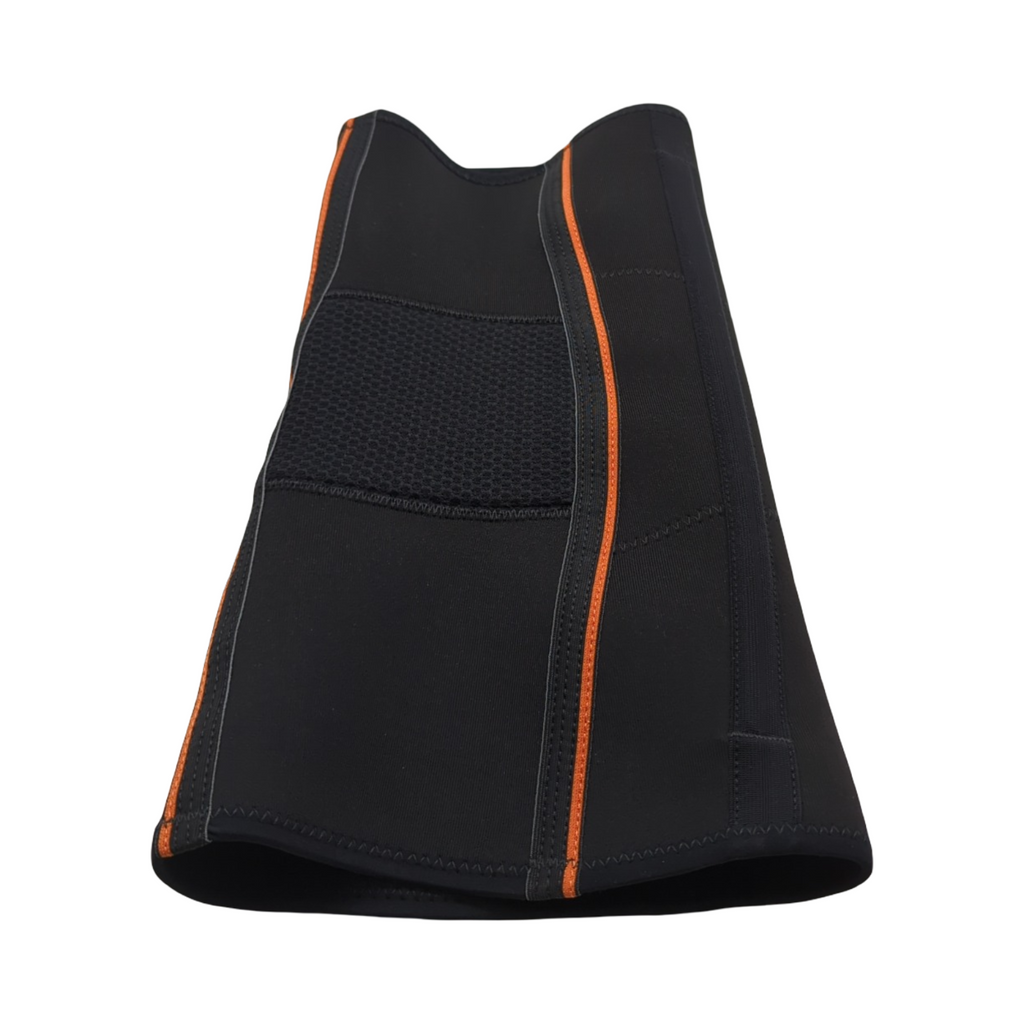 MG1004 Airx Ginocchiera Tubolare mit Gelenkschienen und Patellastabilisator schwarz Größe L