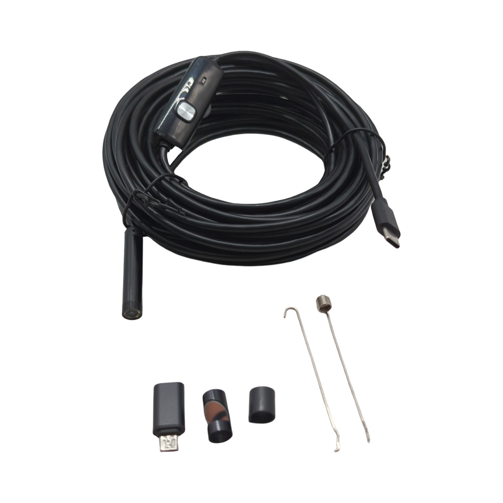 Endoscopique Kamera USB Typ C 10m Kabel semi-rigid wasserdicht IP67 6 LED für Android Tablet PC