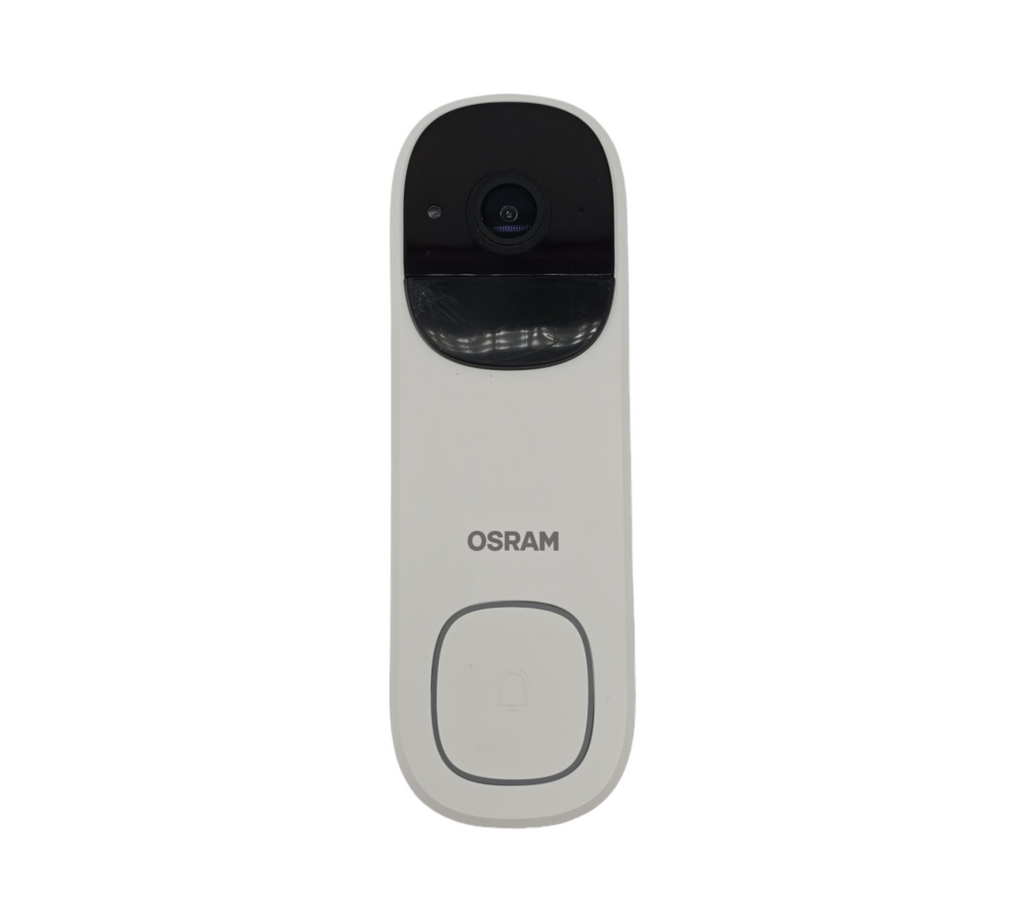 OSRAM SMART+ WiFi Video-Türklingel 3MP 2K PIR-Sensor 5200mAh Akku Gong 160° Blickwinkel Alexa-kompatibel Weiß