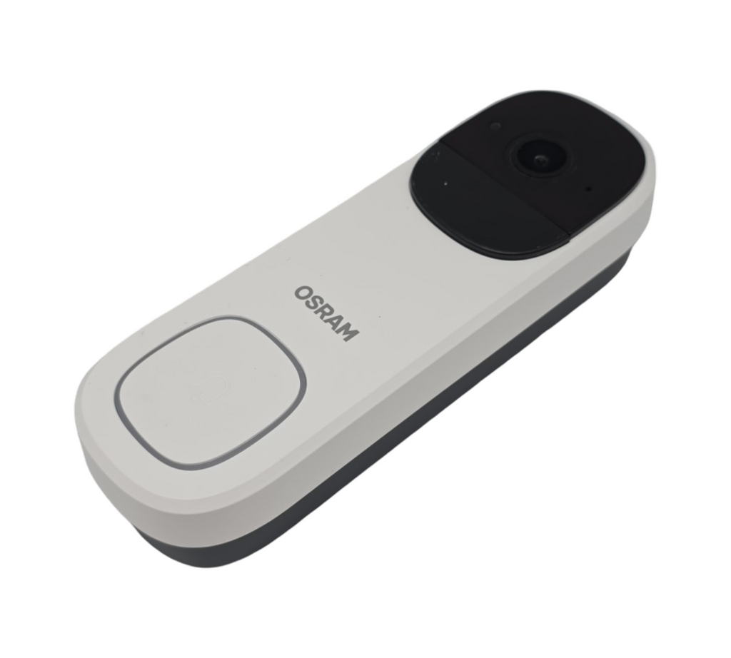 OSRAM SMART+ WiFi Video-Türklingel 3MP 2K PIR-Sensor 5200mAh Akku Gong 160° Blickwinkel Alexa-kompatibel Weiß